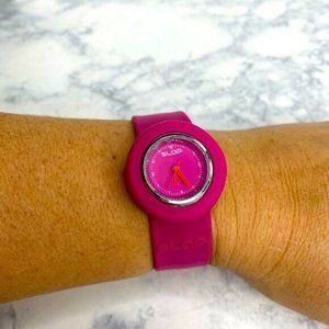 Slap Wrap Watch Womens silicon band pink